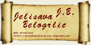 Jelisava Belogrlić vizit kartica